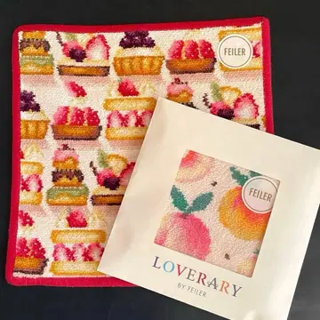 미사용 새상품 러브러리 손수건 세트 돌체앤피치 도트 페이