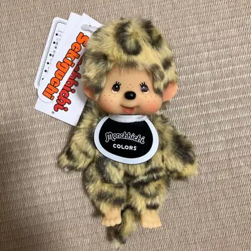 [택 포함 새상품] 몽치치 COLORS 키체인 레오파드 무늬 봉제 인형