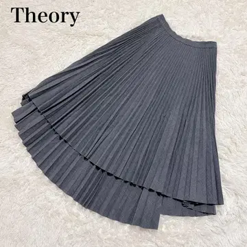 새상품급 Theory 플리츠 스커트 S 그레이