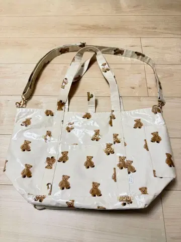 젤라또피케 테디베어 패턴 발수 마더백