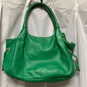 케이트 스페이드 그린 가죽 핸드백