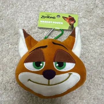 주토피아 닉 카라비너 포함 봉제 인형 지퍼 마스코트