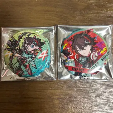 니지산지 Stun Mode 글리터 캔뱃지 미에구사 아키나 세트