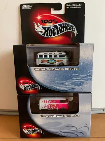 100% HOTWHEELS 폭스바겐 버스 2대 세트