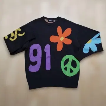 [ XLARGE ] 플라워 무늬 스웨터/L/브라운 계열