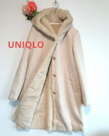 116 유니클로 무스탕 터치 후디드 코트 [ S ] 방한