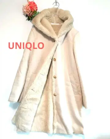 116 유니클로 무스탕 터치 후디드 코트 [ S ] 방한