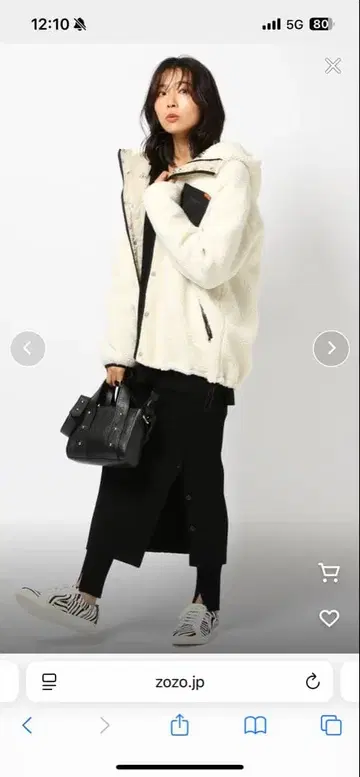 UNIVERSAL OVERALL 화이트 플리스 마운틴 파카