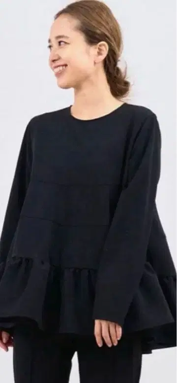 yori 티어드 스트레치 블라우스