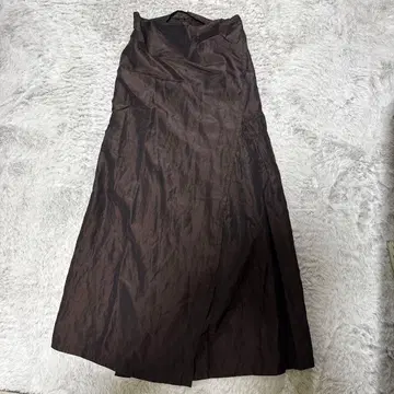 DRIES VAN NOTEN 다크 브라운 롱 스커트 36