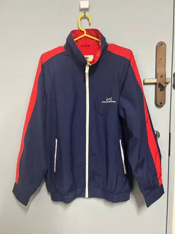 CAF 나일론 자켓 네이비/레드 L 90s