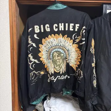 빅 치프 핑크 드래곤 새틴 자켓