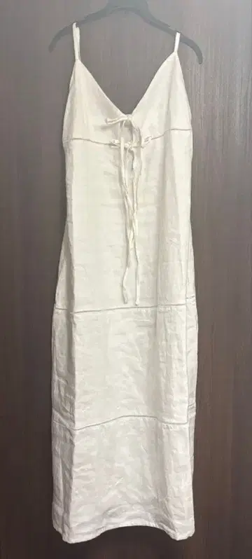 미사용 새상품 화이트 린넨 원피스 girtys key