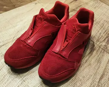 푸마 TRINOMIC 빨간색 레드 27.5cm 지퍼 타입 새상품급
