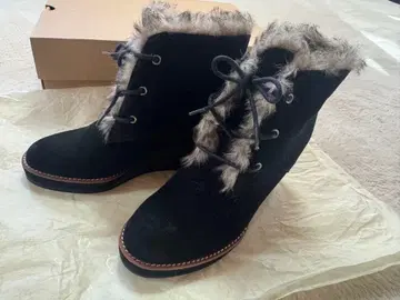 [ NO NAME ] 노네임 블랙 스웨이드 퍼 부츠