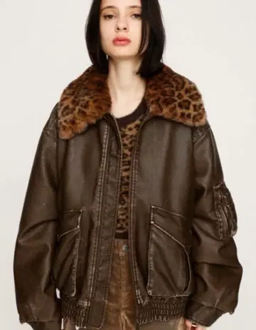 SLY 워시드 퍼퍼 블루종 BRN