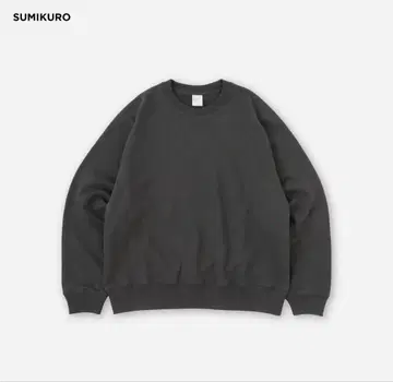 MUHAKU 파일 안감 맨투맨 13oz 흑먹색 L