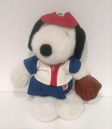 요시토쿠 스누피 피넛 봉제 인형 야구 그로브