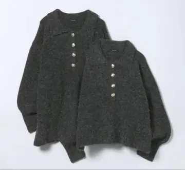 JEANASIS 7G 알파카 블렌드 보로 니트