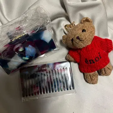 enoi 크리스마스 코프레 헤어 클립 & 헤어콤 곰