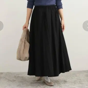 어반 리서치 도어스 개더 롱 스커트 블랙 M