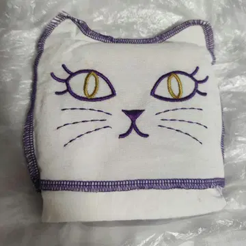 [ 새상품 ] 고양이 얼굴 자수 에코백 CAT 고양이 고양이