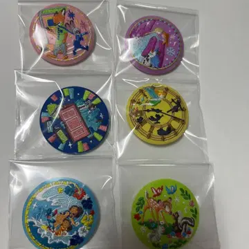 디즈니 자수 캔뱃지 6개 세트