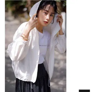 아푸와이저 리셰 워셔블 라이트 블루종 화이트 후드티