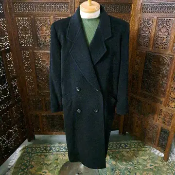 루스팔라시오 캐시미어 100% 롱 코트 블랙