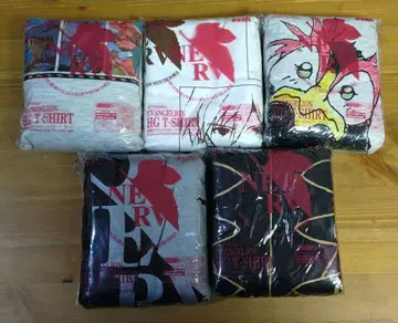 전 5종 세트 신세기 에반게리온 하이 그레이드 T셔츠 애니메이션