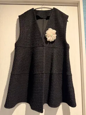 anana 블랙 라메 트위드 베스트 포멀하게!