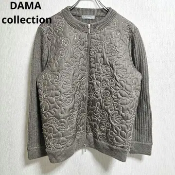 새상품급 DAMA collection 니트 블루종 3L 모카 스팽글