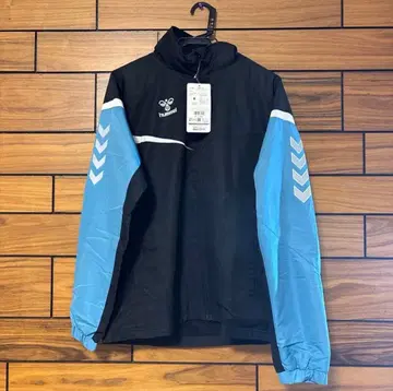 hummel 나일론 자켓 M 사이즈 블랙/라이트 블루