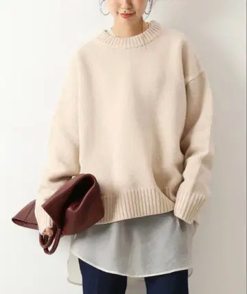 Spick & Span MITTERNACHT 오버 사이즈 니트 풀오버