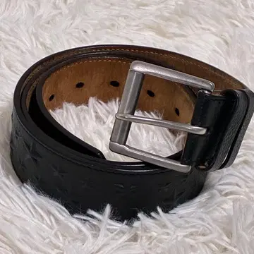 지미추 벨트 블랙 스타 가죽