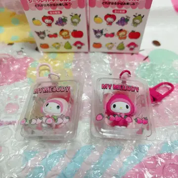 산리오 후르츠 디자인 시크릿 키링 마이멜로디 2개 세트