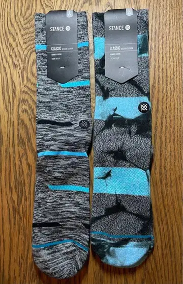 STANCE 삭스 2족 세트 크루 기장 L 상당 미사용