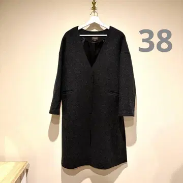 Demi-Luxe 다크 그레이 롱 코트 38