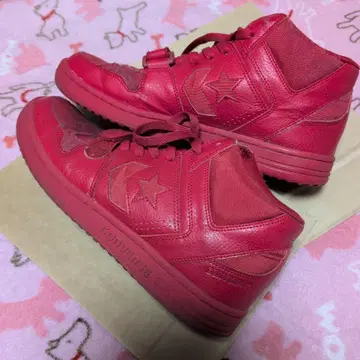 컨버스 레드 하이컷 스니커즈