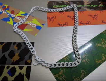 체인 목걸이 화이트 가공