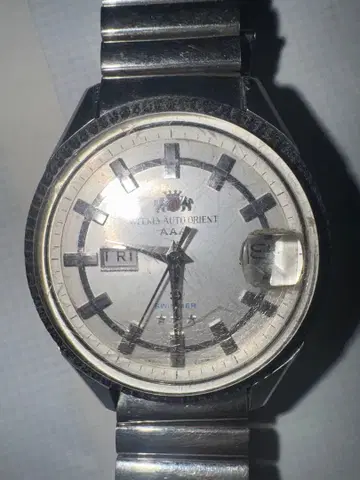 오리엔트 자동 와인딩 시계 실버