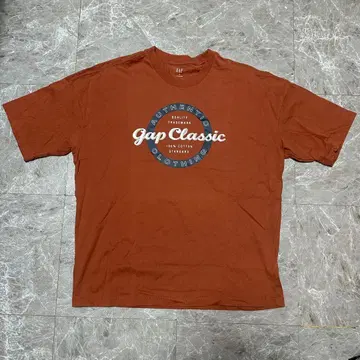 GAP 클래식 T셔츠 M 브라운 오렌지