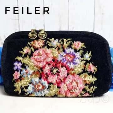 FEILER 플라워 무늬 파우치 잡화 지갑 멀티