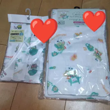 산리오 거즈 손수건 페이스 타월 면 100% 케로케로케로피