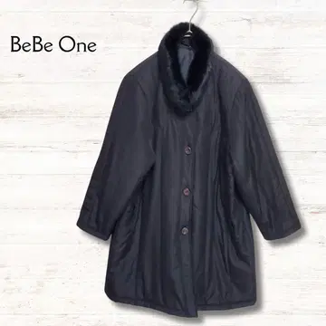 BeBe One 퍼 포함 퀼팅 자켓 코트 블랙 ML