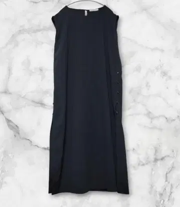 niko and - 블랙 슬리브리스 롱 원피스 4