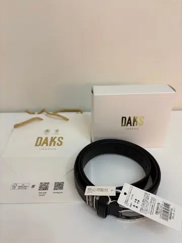[ 미사용 새상품 ] DAKS 닥스 블랙 가죽 벨트 소가죽 일본제
