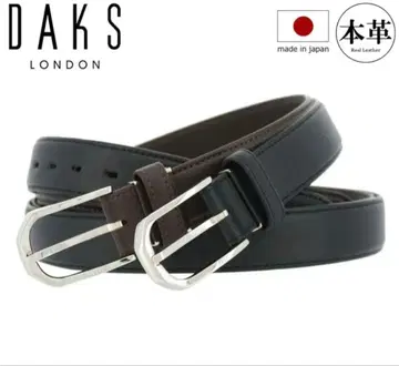 [ 미사용 새상품 ] DAKS 닥스 블랙 가죽 벨트 소가죽 일본제