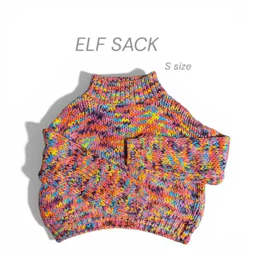 ELF SACK 컬러풀 니트 스웨터 S 사이즈