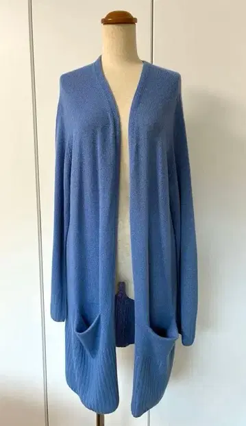 싱크로 크로싱스 캐시미어 100% 롱 니트 가디건